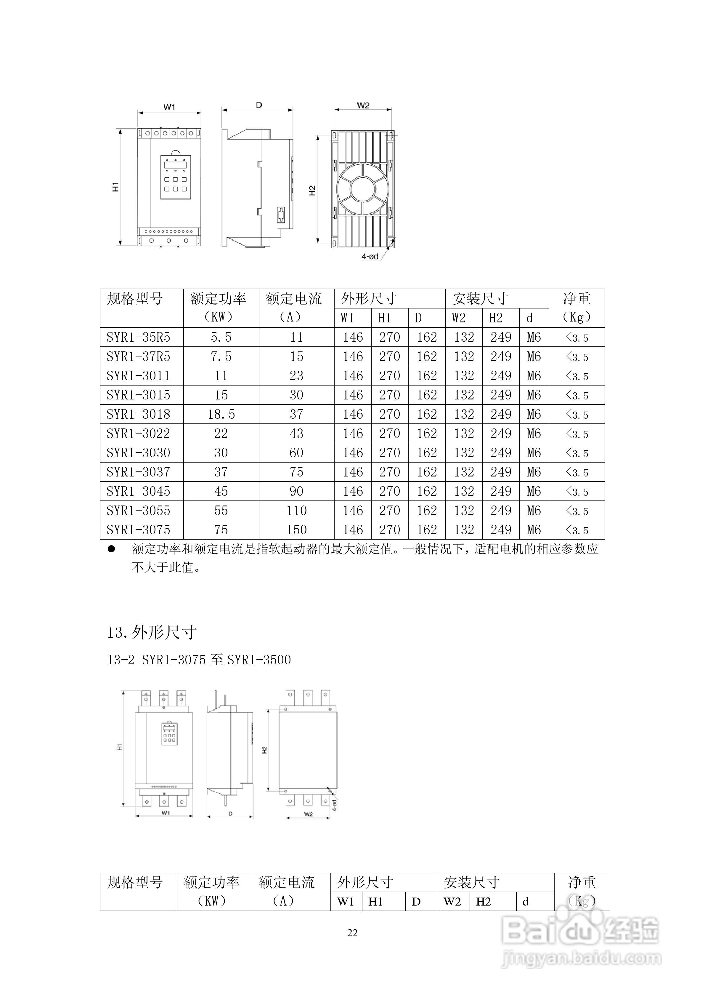 日业SYR1-3000电机软起动器用户使用说明书:[3]