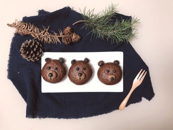 布朗熊豆沙包#福临门暖冬宴幸福面#