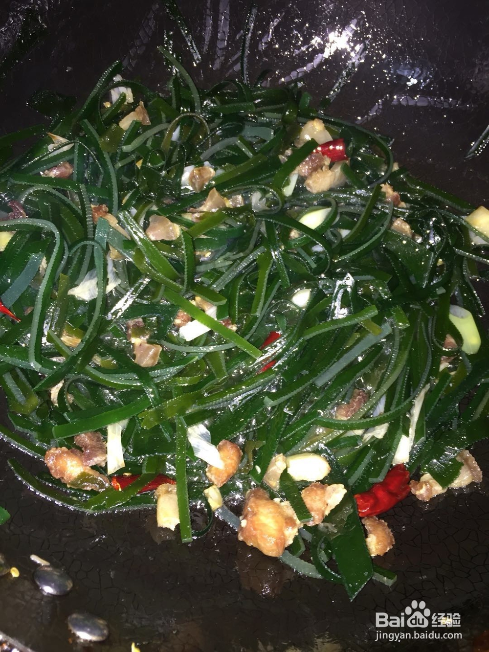 五花肉炒海带丝了