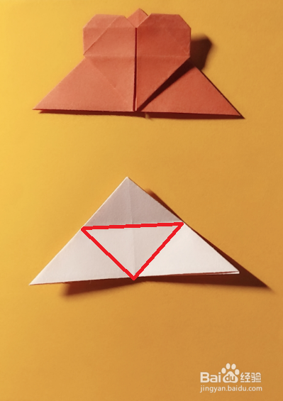 爱心书签折纸方法(一)