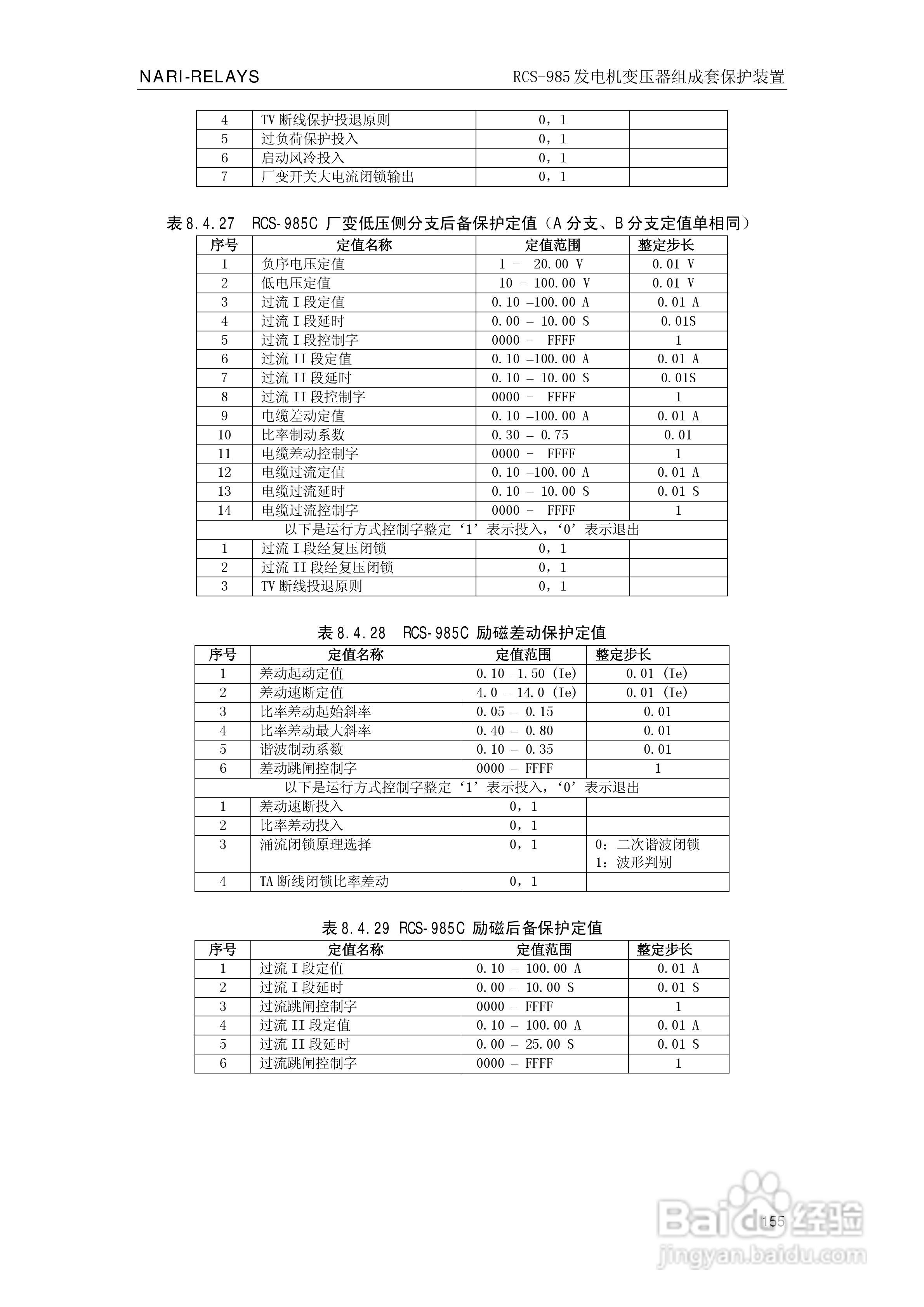 南瑞RCS-985G发电机变压器成套保护装置技术说明书:[16]