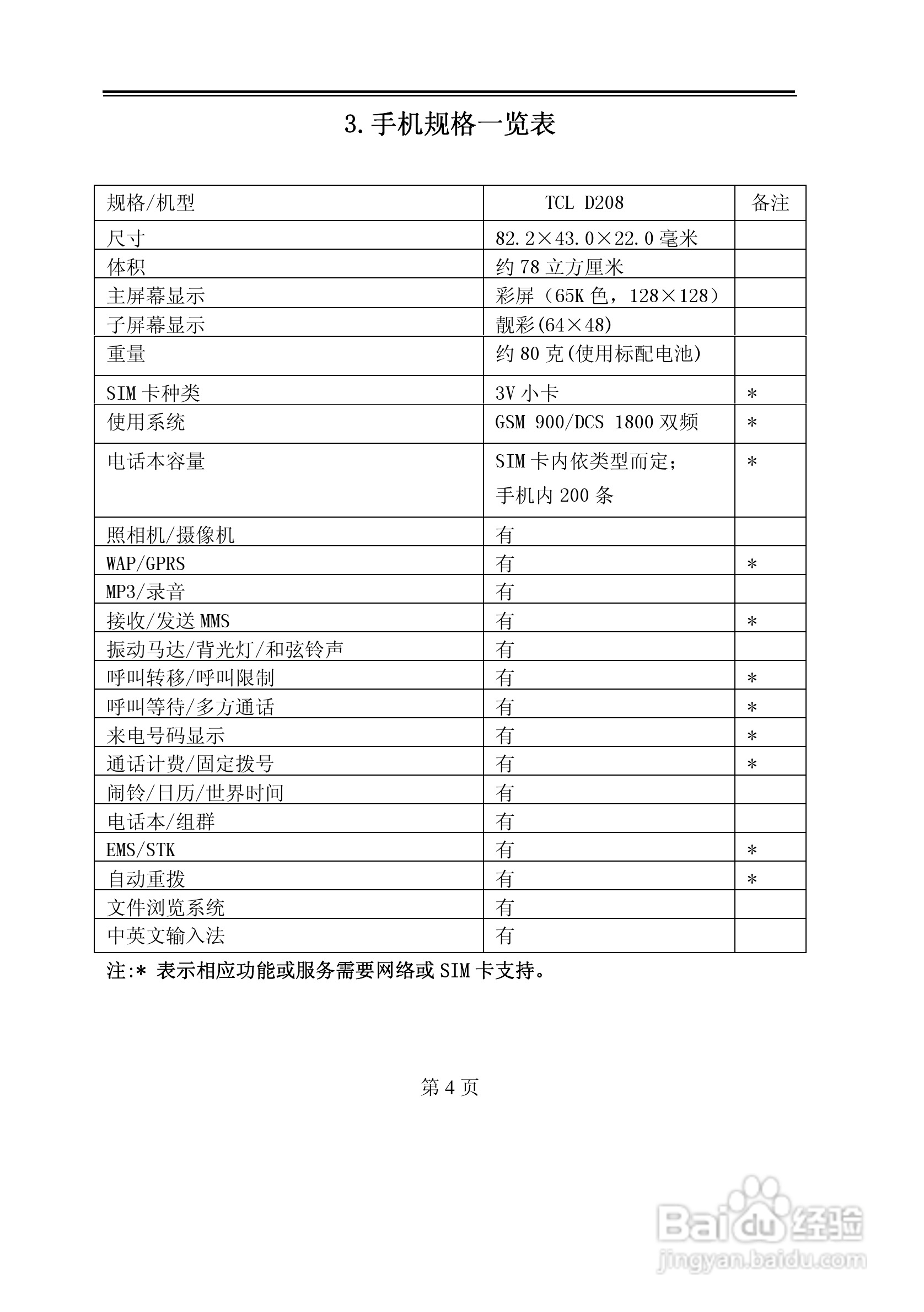 TCL D208手机使用说明书:[1]