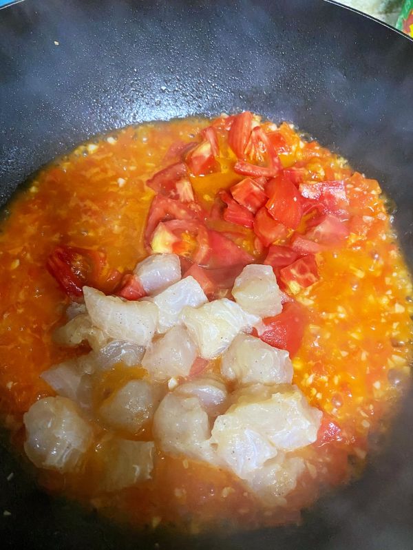 鳕鱼豆腐番茄蛋羹