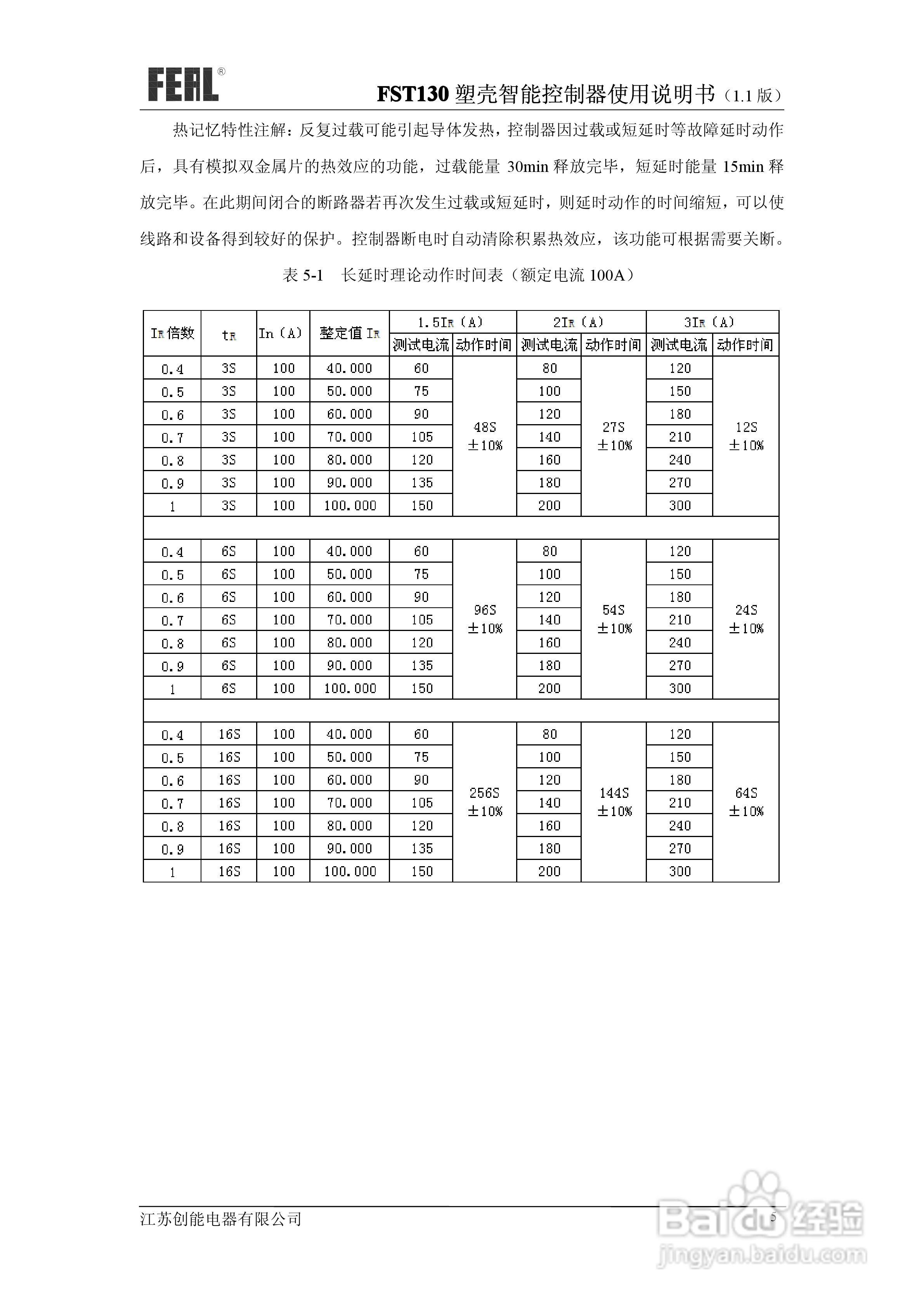 FST130塑壳智能控制器使用说明书1.1:[1]