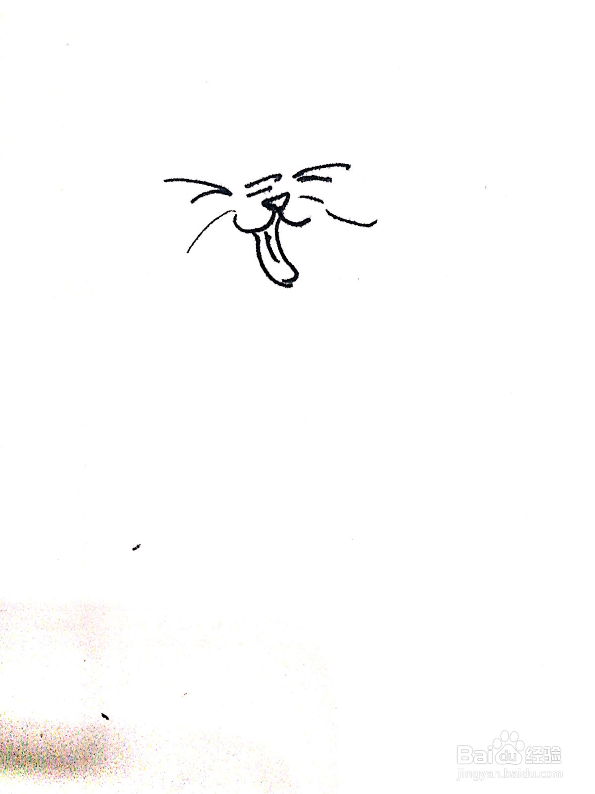 微笑的宠物狗线描画怎么画