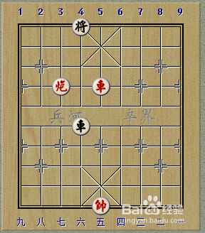 象棋单车炮胜单车:(车占据中路的情况下)