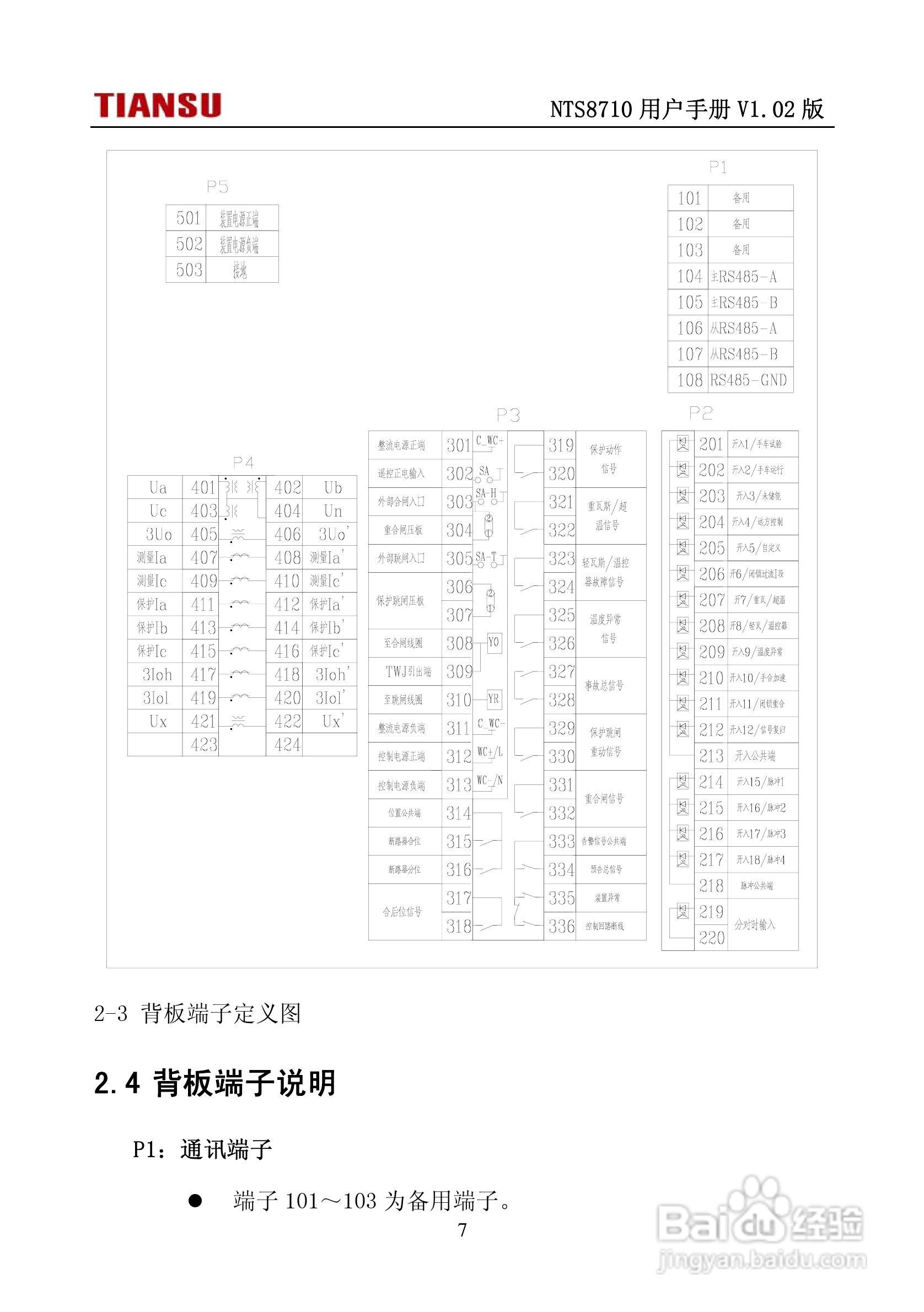 NTS8710通用线路保护测控装置用户手册:[2]