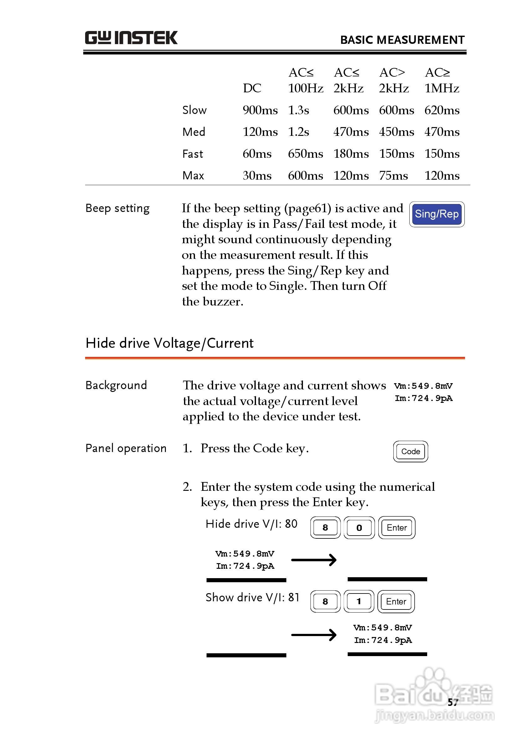 固纬LCR-8105G高精度LCR测试仪使用说明书:[6]