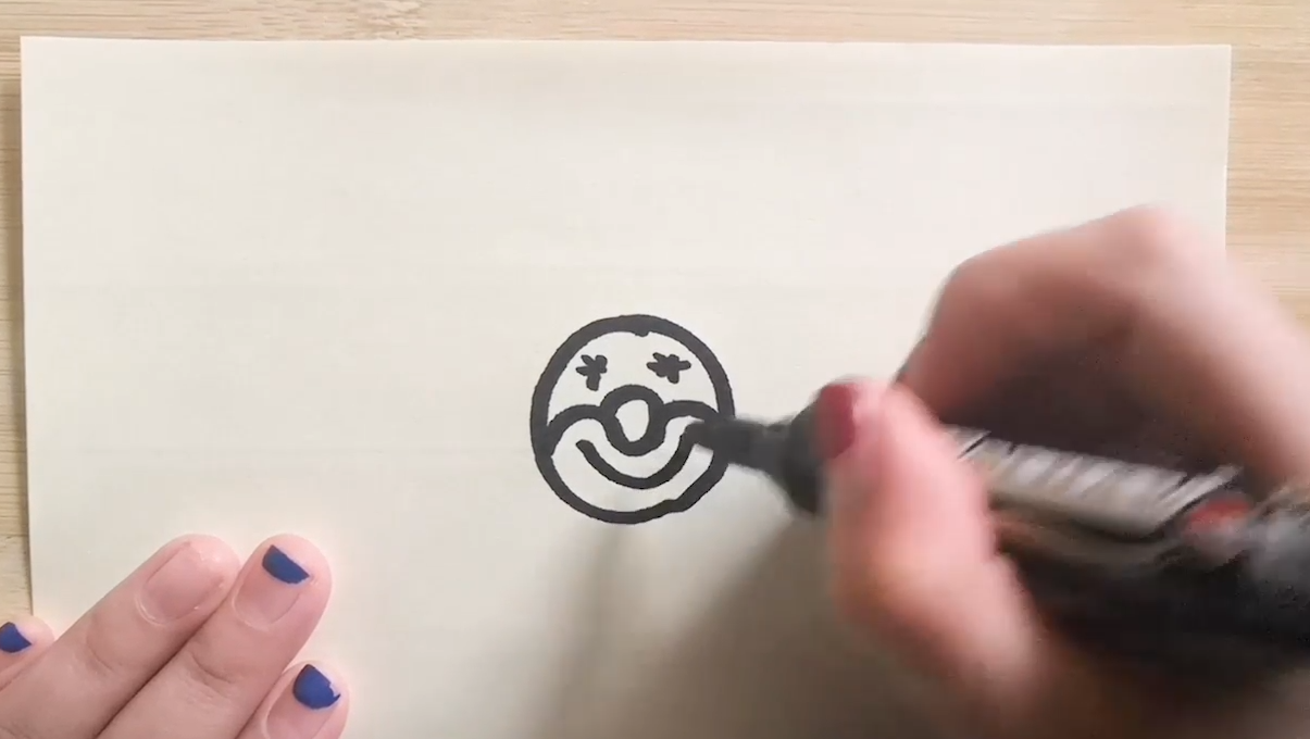 如何画简笔小丑