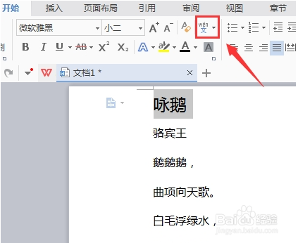 wps添加拼音说明