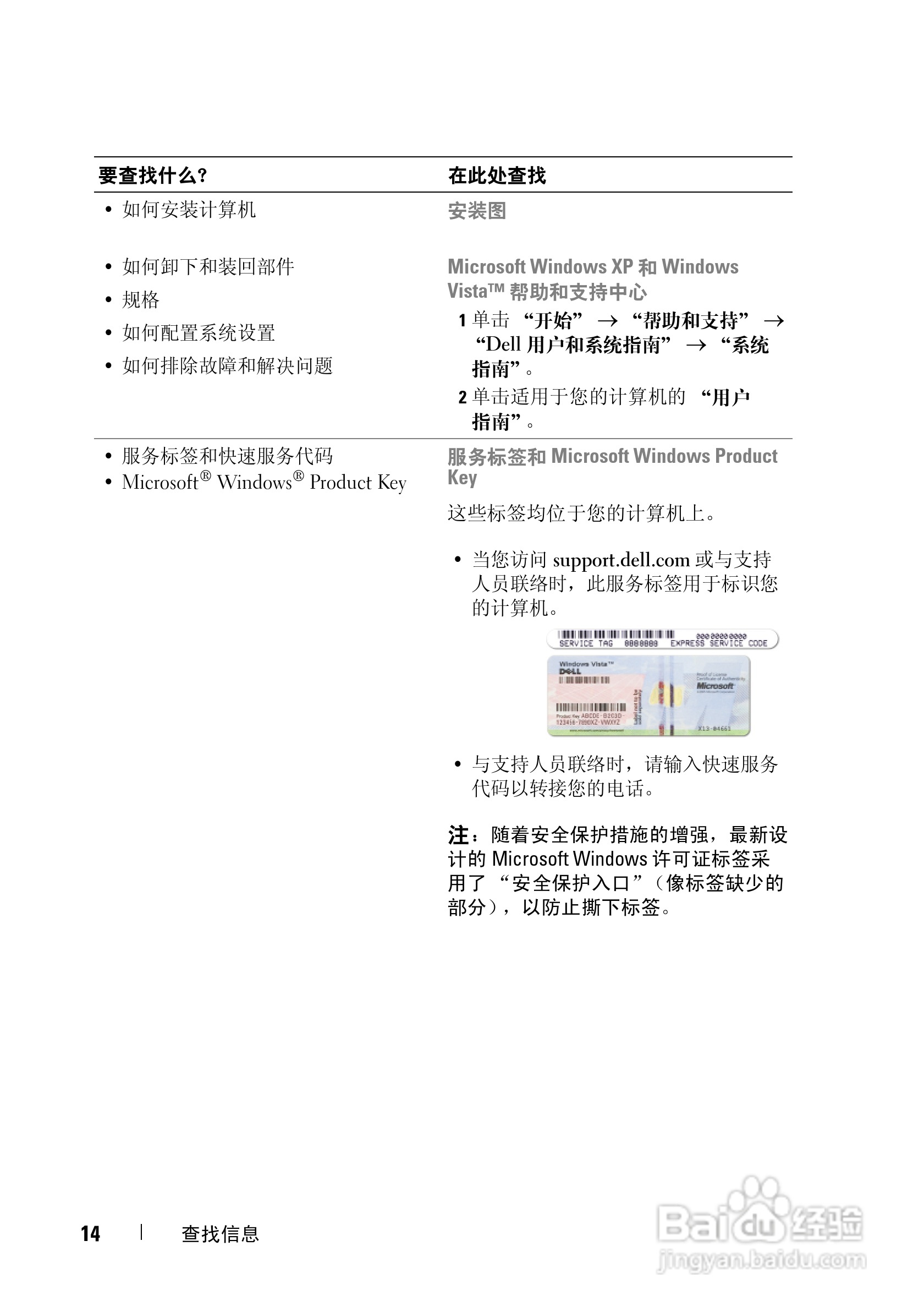 戴尔Vostro 1500笔记本电脑使用说明书:[2]