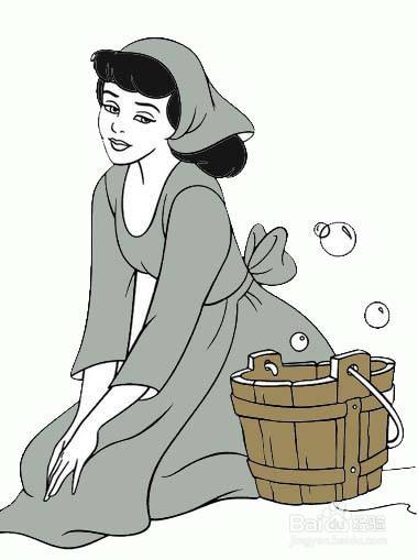 灰姑娘的简笔画