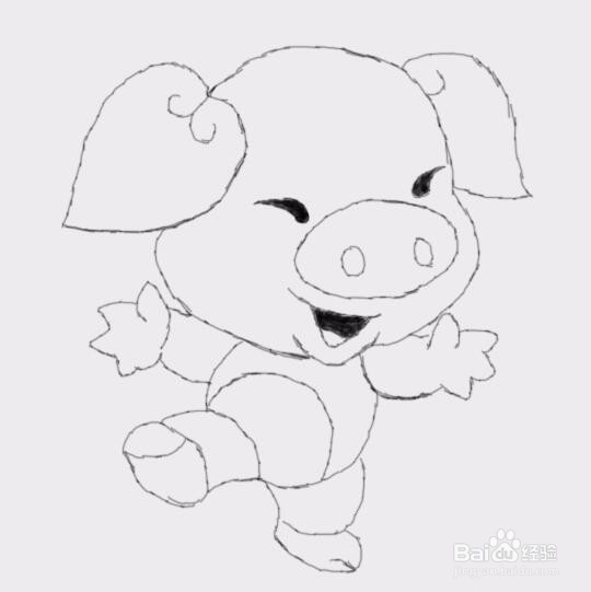 简笔画猪是怎么画的