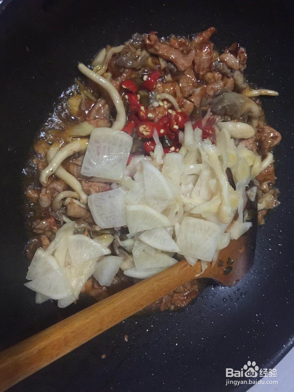 酸辣平菇肉丝(家常)-重庆私家做法