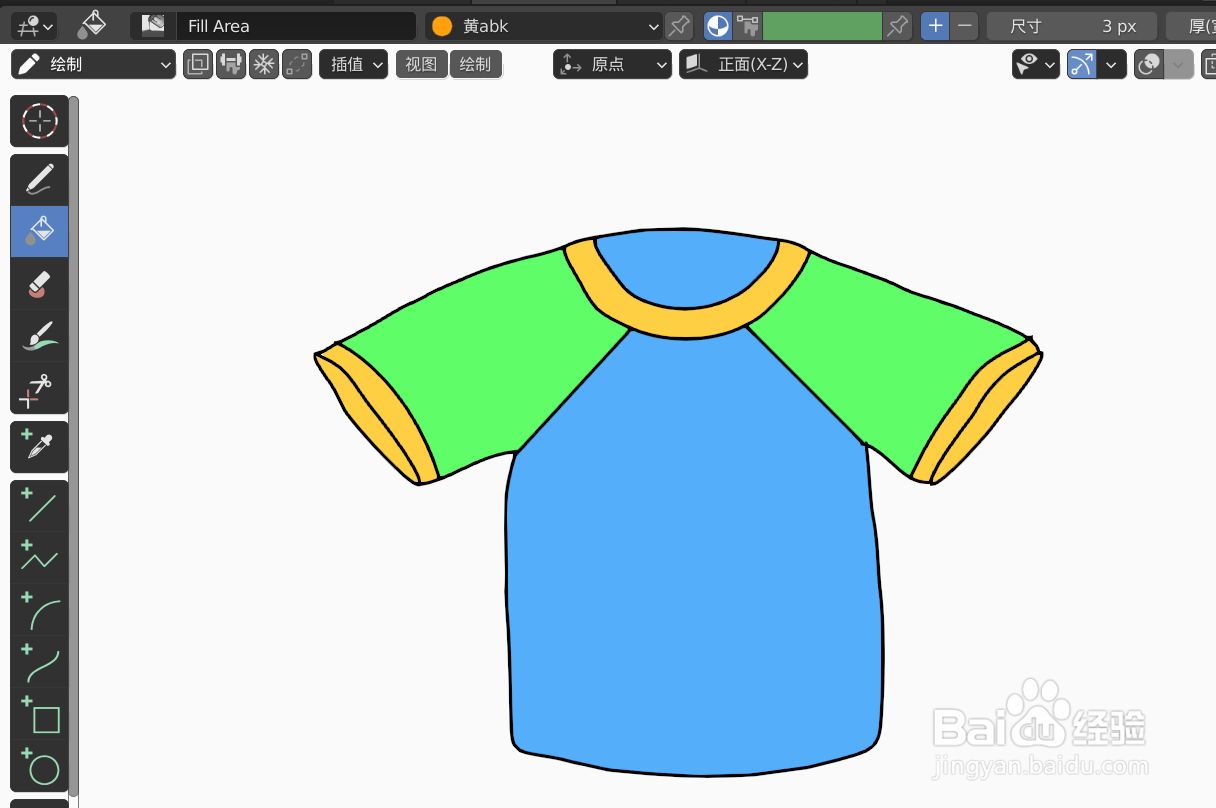 如何使用blender2.9快速设计短袖t恤2D简图模型