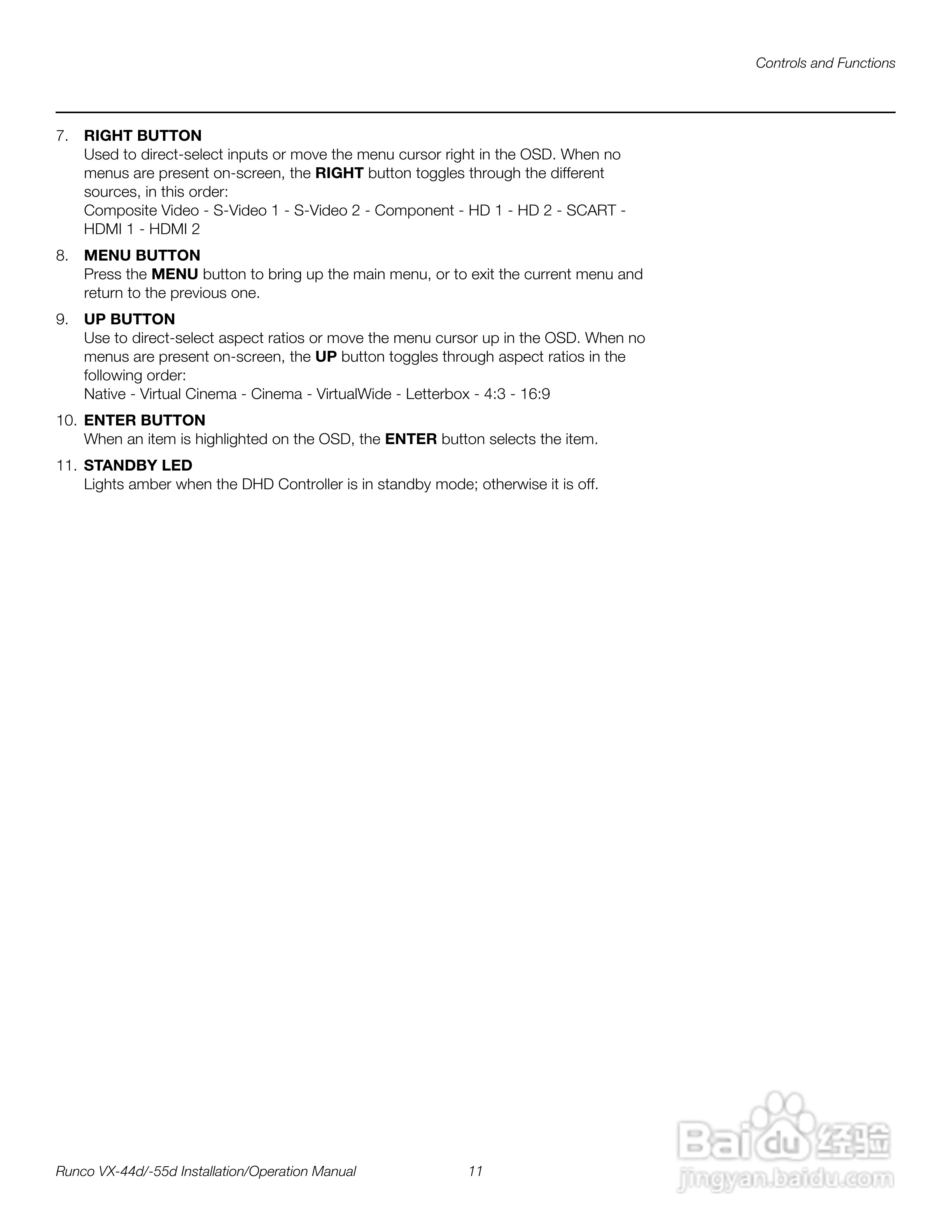 Runco VX-44d投影机使用说明书:[3]