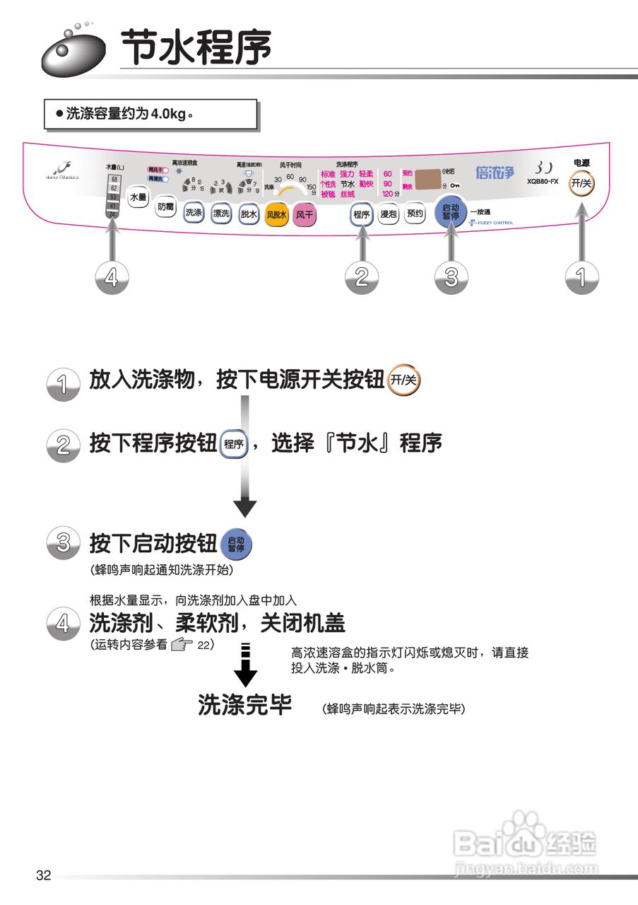日立XQB80-FX冼衣机使用说明书:[4]