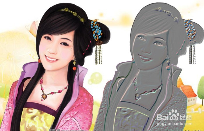 PS如何将图片变成浮雕效果