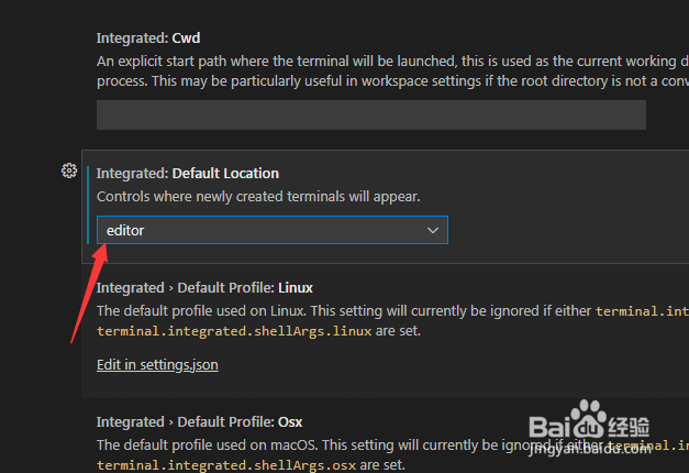 Visual Studio Code怎么设置编辑默认位置