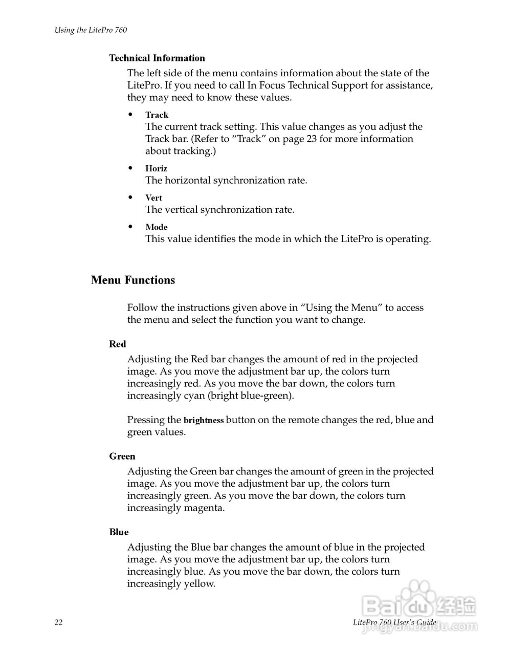 富可视 LP760投影机说明书:[4]