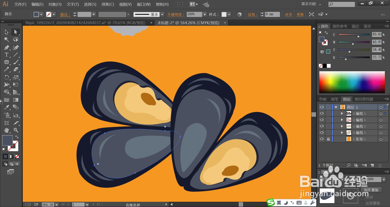 贝类海鲜图片设计
