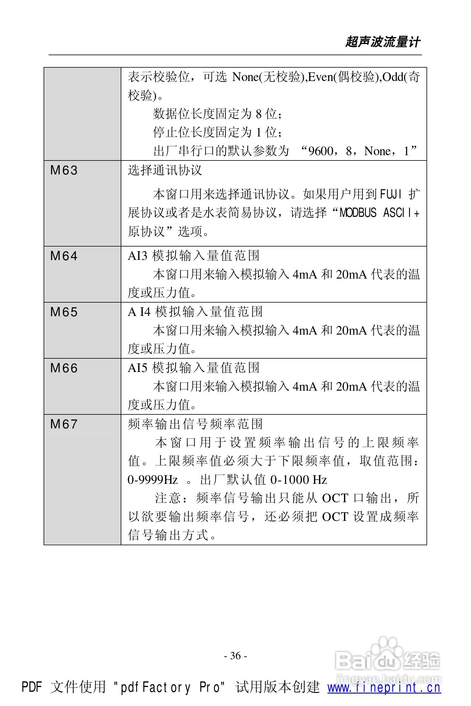 威尔逊WSF-100型超声波流量计说明书:[4]