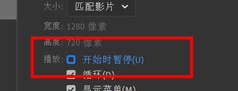 Animate播放如何开启开始时暂停