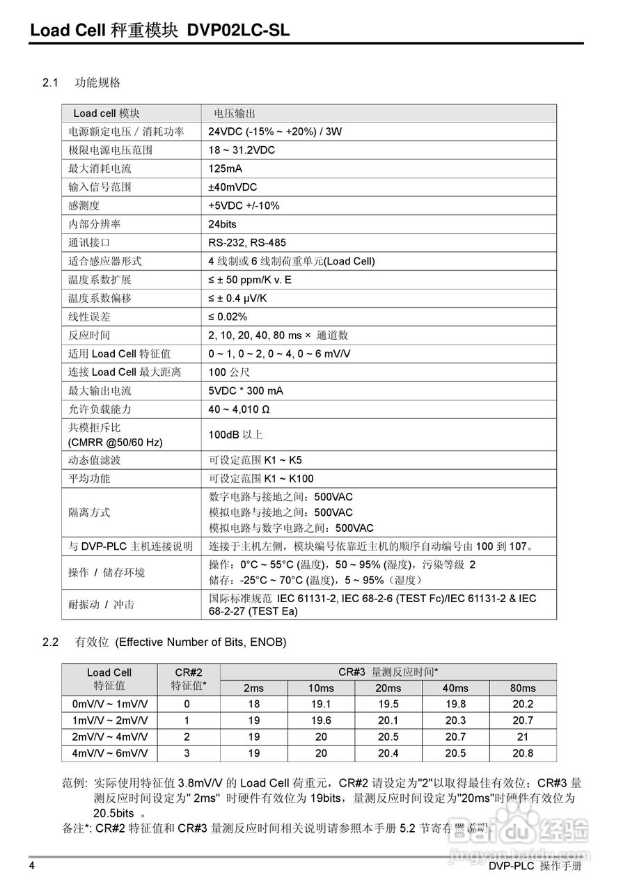 台达DVP02LC-SL Load Cell秤重模組操作手冊:[1]