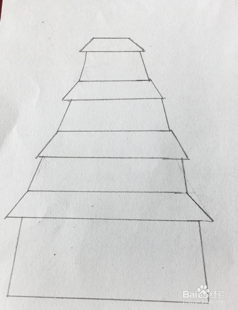 塔楼的简笔画