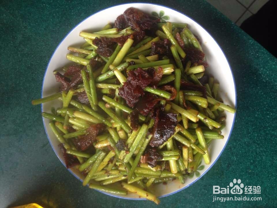 腊肉蒜苔怎么做