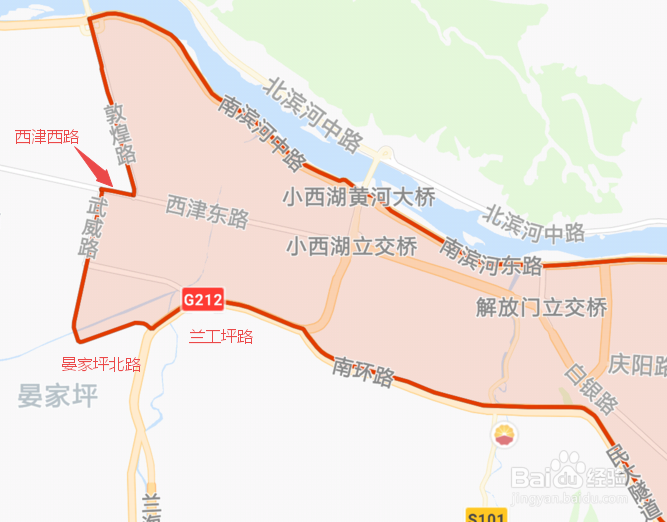 兰州限行路段地图图片