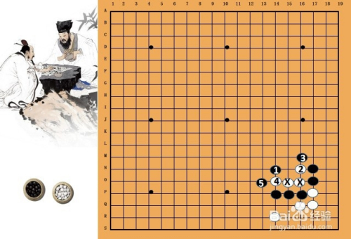 围棋常用吃子中的枷吃行棋法