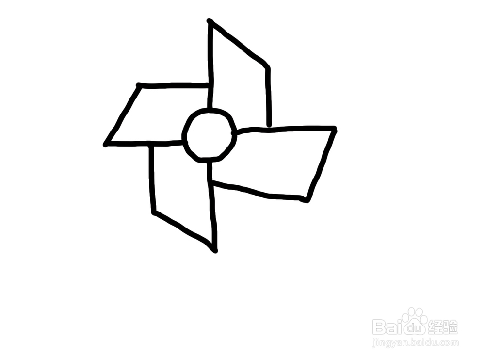 怎么画儿童简笔画大风车