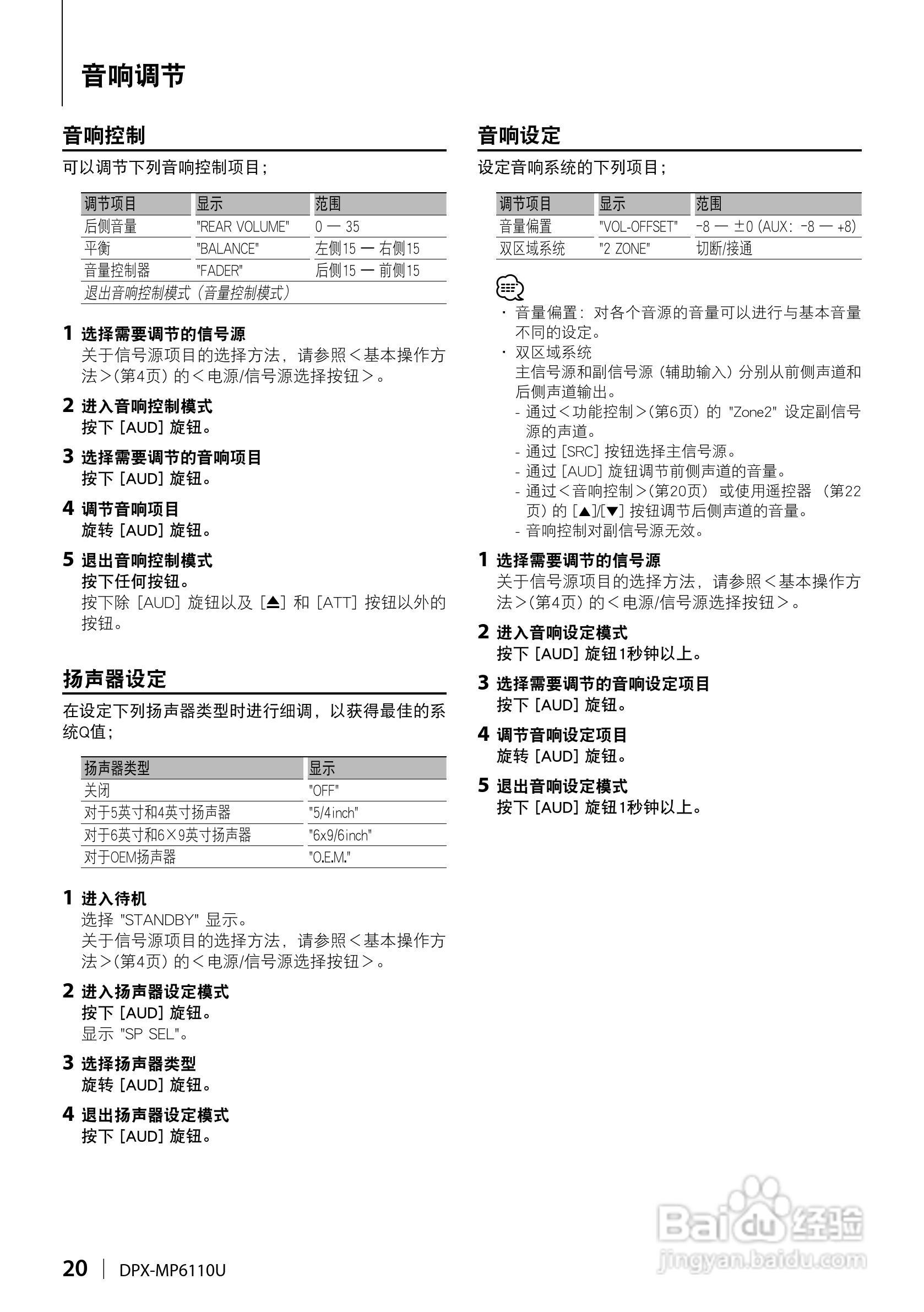 KENWOOD DPX-MP6110U CD接收机使用说明书:[2]