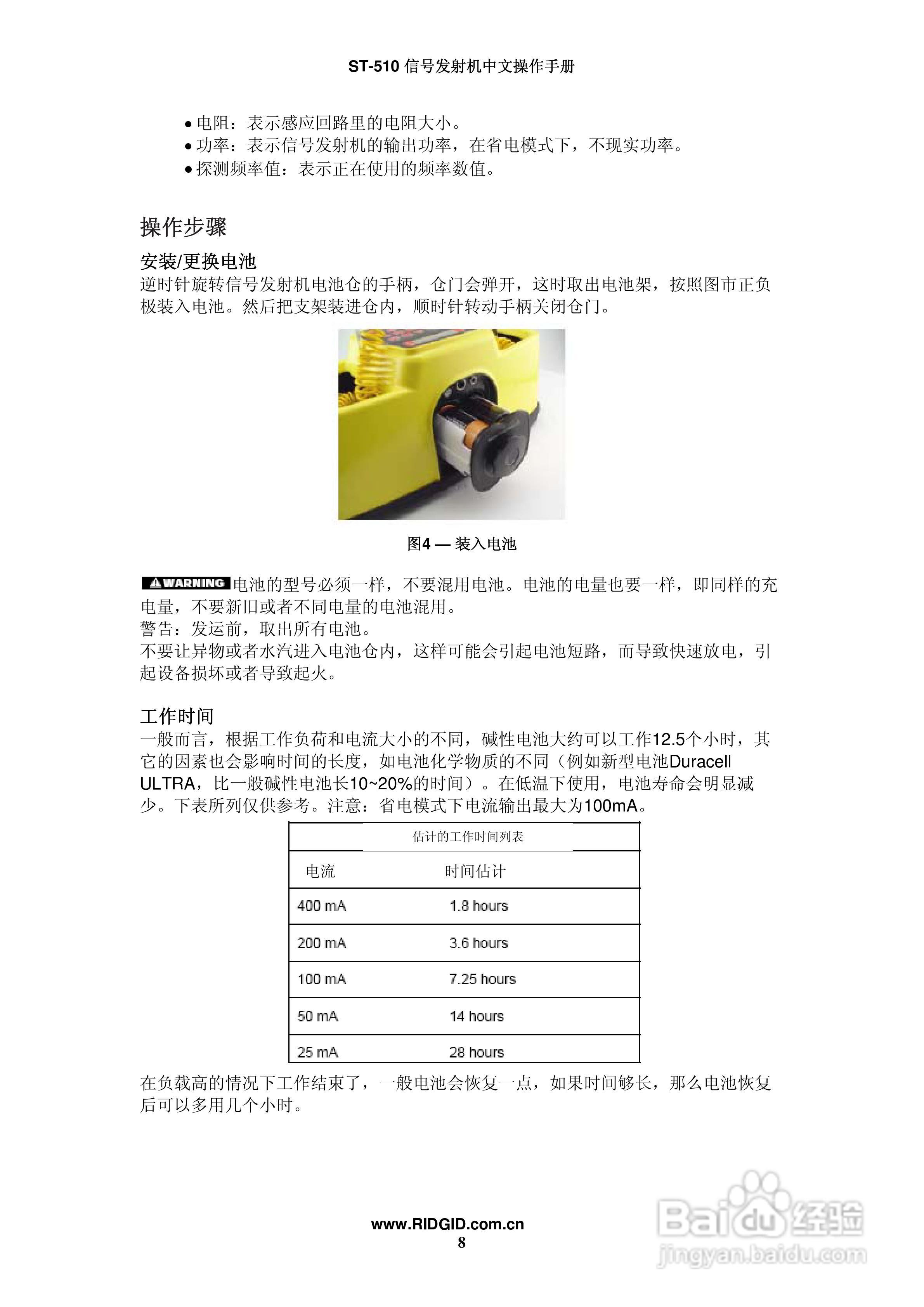 RIDGID ST-510 信号发射机中文操作手册:[1]