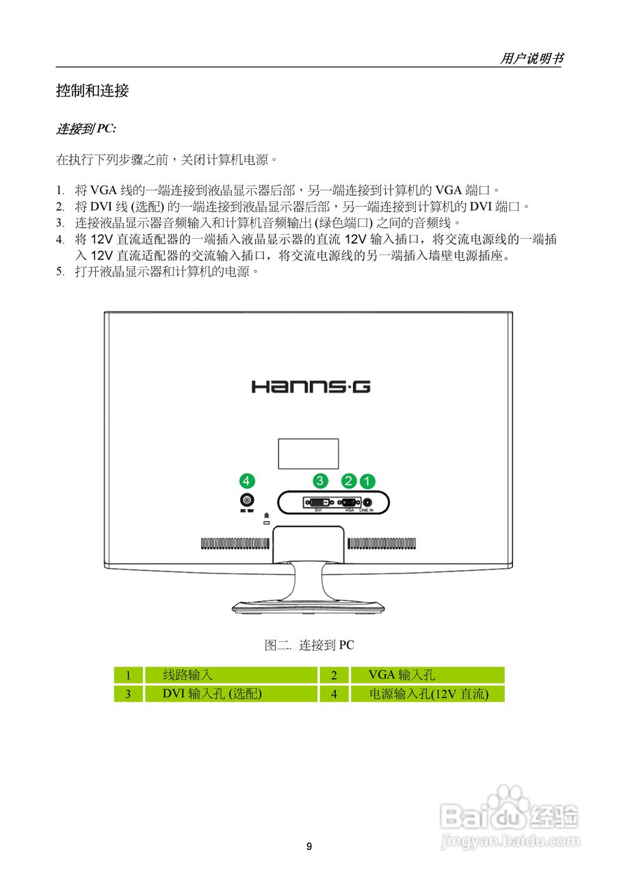 瀚视奇HL251DPB液晶显示器使用说明书:[1]