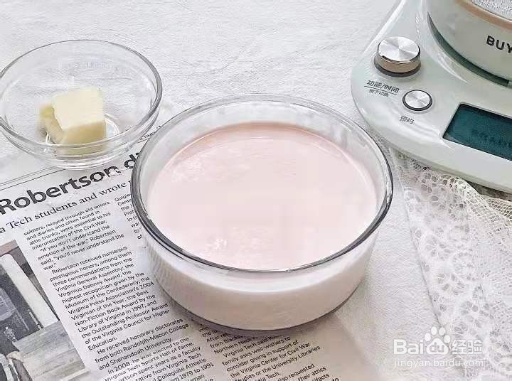 无需烤箱，一次成功的草莓糯米滋。