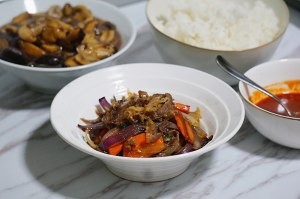 保健养生菌菇肥牛石锅饭