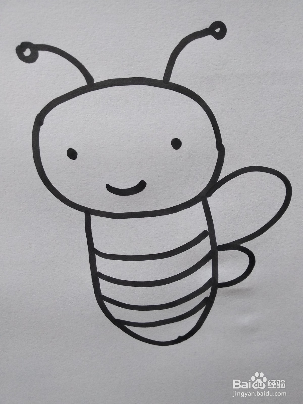 卡通蜜蜂简笔画怎么画