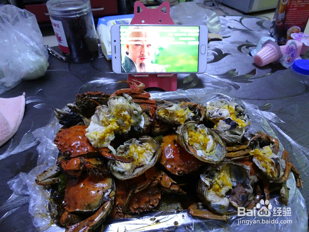 自己做辣炒螃蟹麻辣螃蟹海鲜美食