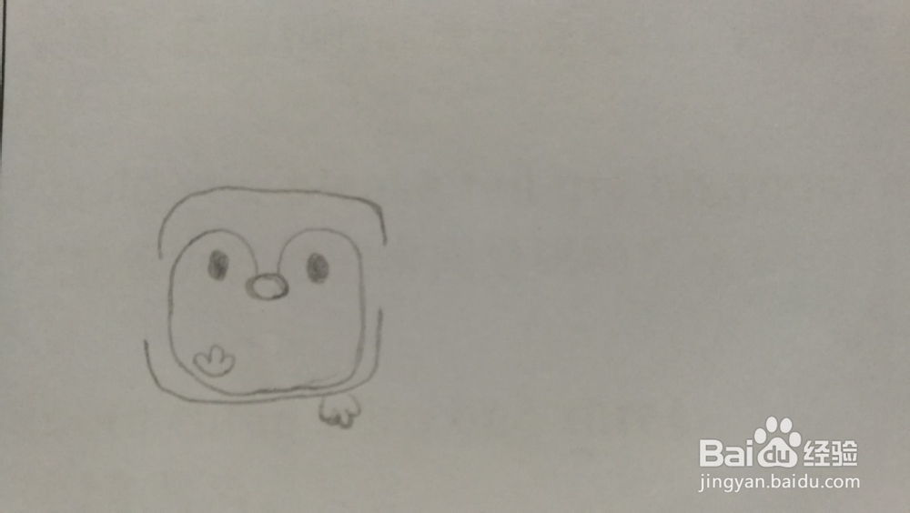 奔跑的企鹅——简笔画