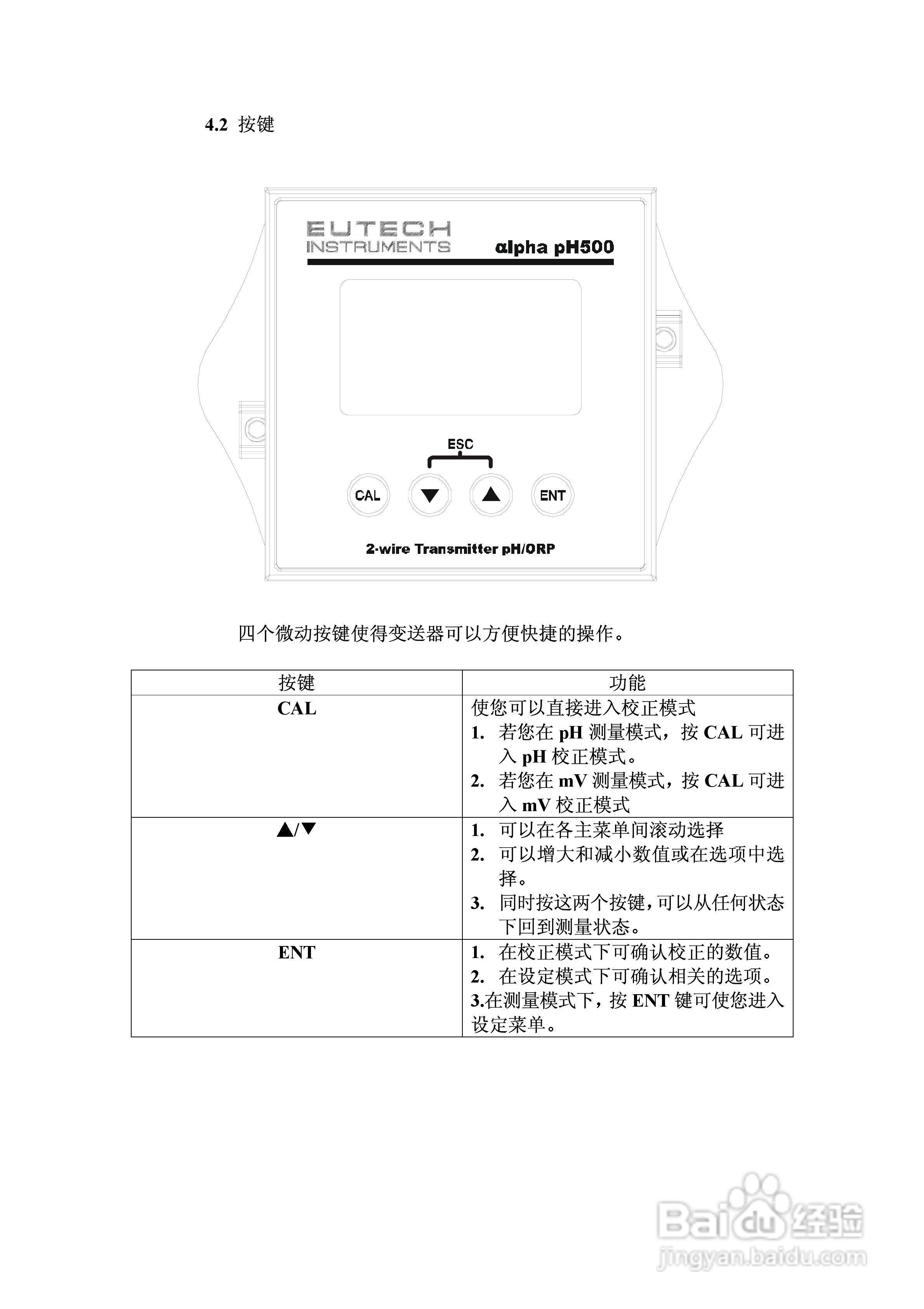 α-pH500 液晶显示两线制 pH/ORP 变送器使用说明书:[1]