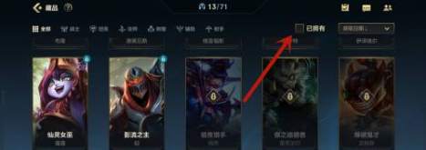 英雄联盟手游怎么查看已有英雄