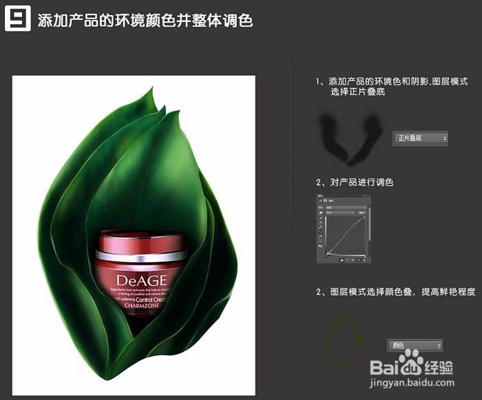 绿色植物肤品主题海报PS制作操作步骤
