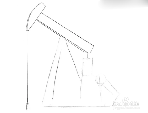 开采石油的机器简笔画图片
