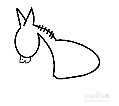 简笔画-小毛驴的简笔画如何画