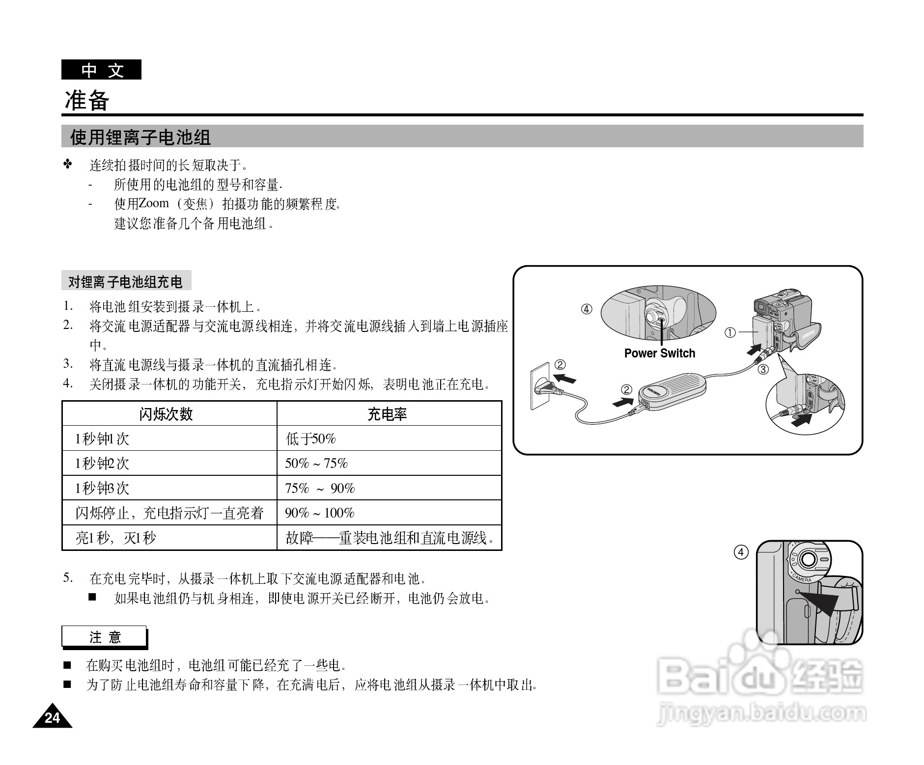 三星VP-D327(i)数字摄录一体机用户说明书:[3]