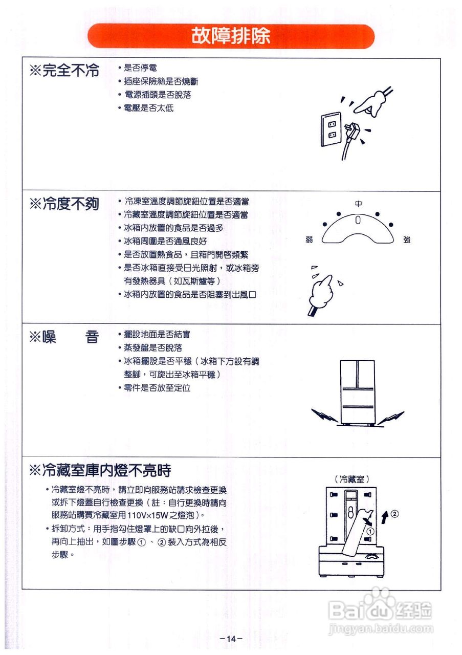 歌林KR-NP462B型电冰箱使用说明书