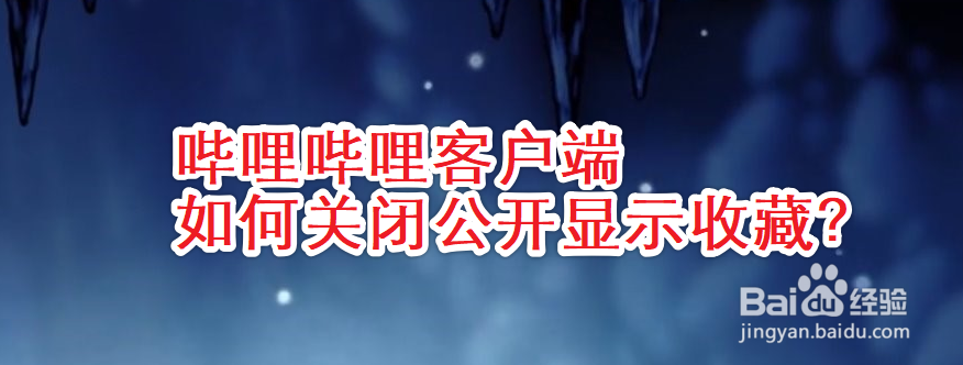 哔哩哔哩客户端如何关闭公开显示收藏