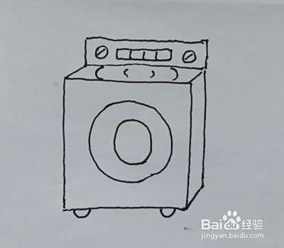 幼儿简笔画 教小朋友如何一步一步画洗衣机 百度经验 幼儿简笔画 教小朋友如何一步一步画洗衣机 百度经验